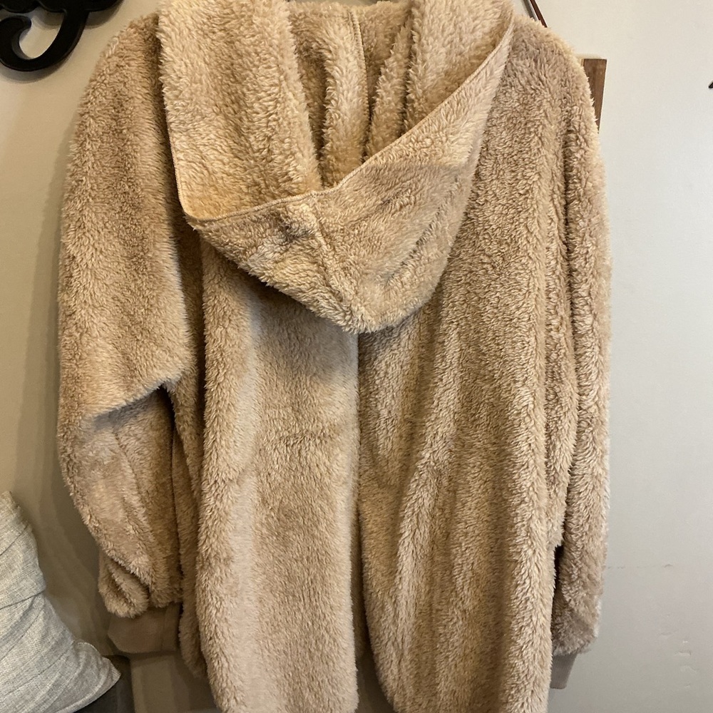 Hem & Thread Cozy Beige Teddy Jacket - Picture 4 of 4